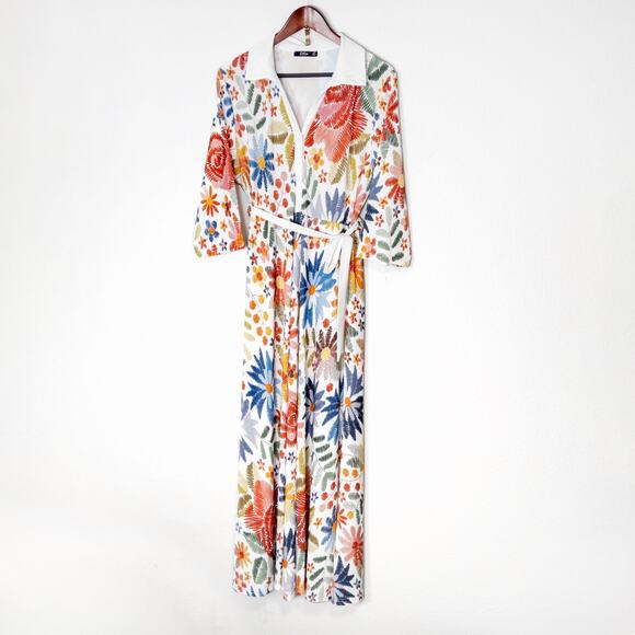 Lily Dresses & Skirts - Lily by Firmiana Women’s Wrap Dress Bold Botanical Print Everyday Luxury Size XL